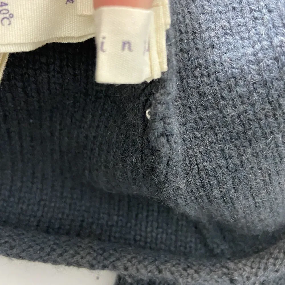 Siqin 98% Cashmere Cardigan Sweater Women’s Large Lagenlook Long Gray W/ Pockets - Picture 7 of 8